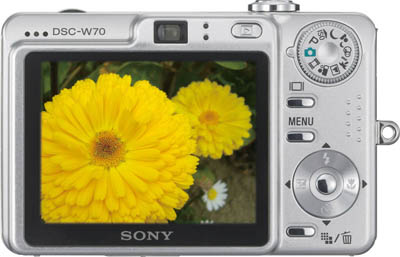 Camara Digital Sony Cybershot DSC-W70 display