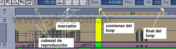 Cakewalk Sonar - regla de tiempo - compases - marcadores - loops